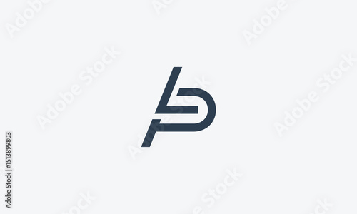 Flat letter lp logo design template