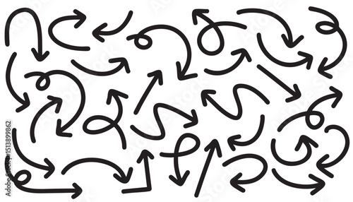 pen arrow, charcoal and arrow sketches in dynamic styles. hand drawn directional grunge arrow designs elements add artistic flair to infographics, presentations, and designs