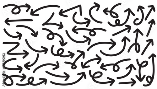 pen arrow, charcoal and arrow sketches in dynamic styles. hand drawn directional grunge arrow designs elements add artistic flair to infographics, presentations, and designs