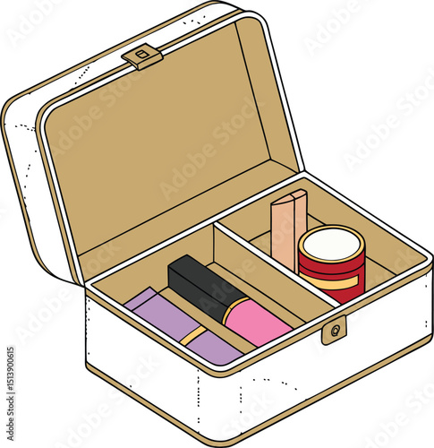 Beauty box abstract concept vector illustration. Subscription box, monthly gift delivery, beauty products, personalised cosmetics selection, membership, skin and hair care abstract metaphor.