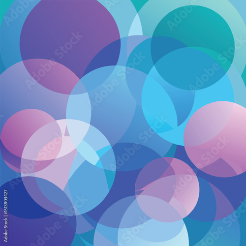 Geometric Circle Overlay Abstract Background,