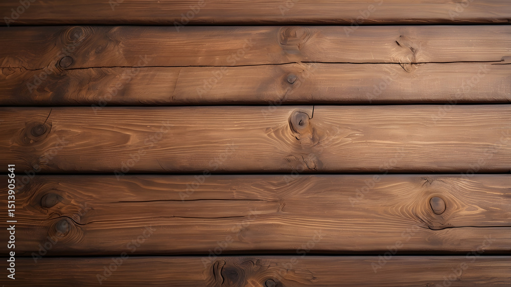 Naklejka premium A high-resolution close-up of a rustic wooden surface with natural 