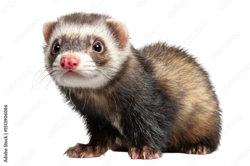Playful Ferret with No Background Playful Ferret with No Background
