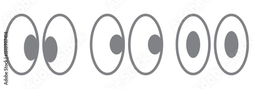Set cartoon eyes icons design, look or glance sign collection, eye expression isolated on white background .Vector Design . eps 10 