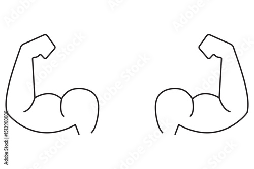 The Ultimate Icon Pack for Best  Muscular Bodies . Strong Muscles icon  . eps 10