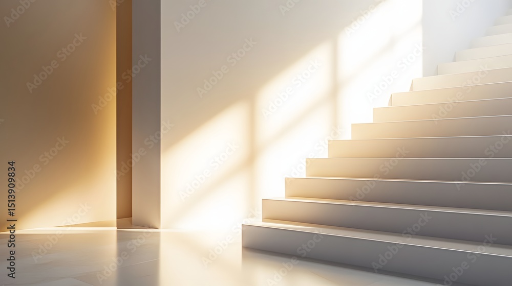 Fototapeta premium Spiral staircase in a modern interior design.