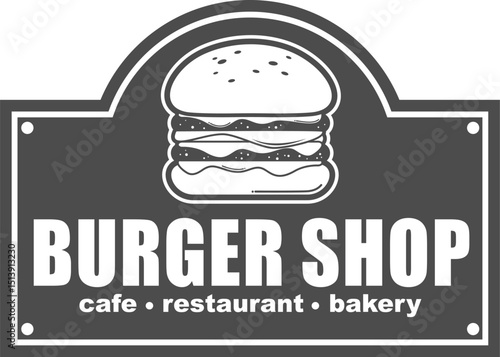 Burger Shop Signage Design.eps