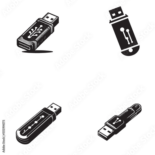 USB Flash Drive Silhouette