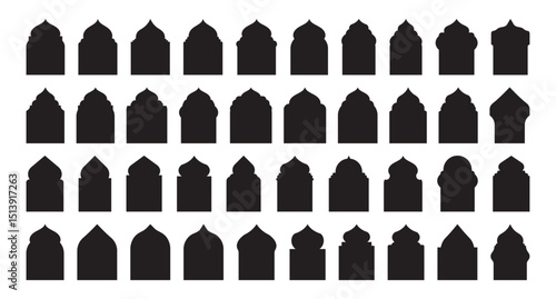 Arabic Moroccan Style Arch Silhouette Set