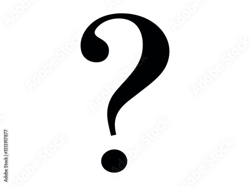 Question Mark Graphic Design vector illustration, striking, stylized question mark graphic, perfect for conveying intrigue, uncertainty, or a call to action. question mark, graphic, design, logo, symb