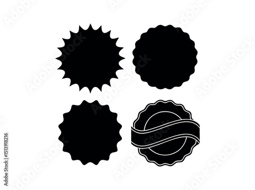 Set of Nine Black Graphic Design Elements, showcases a collection of nine unique, black, circular design elements, design elements, graphic design, shapes, circles, vector graphics, black and white, m