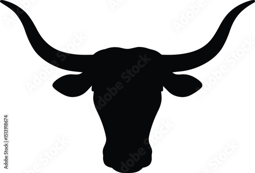 Texas Longhorn Head Vector EPS Design