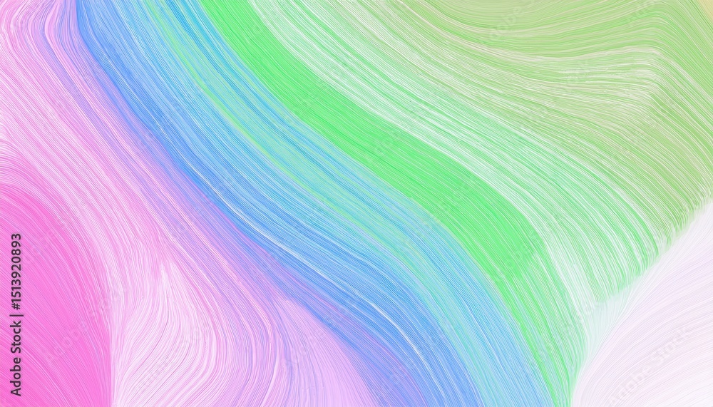 Fototapeta premium vibrant curved brushstroke pattern with layered pastel and neon textures for abstract web design, modern branding, or creative print media background