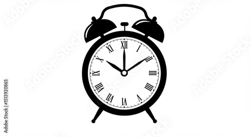 Black alarm clock icon