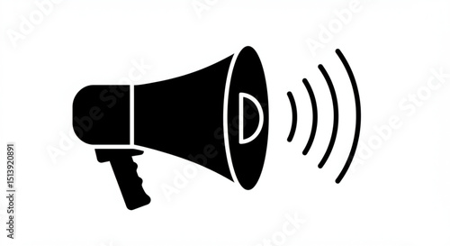 Black megaphone icon