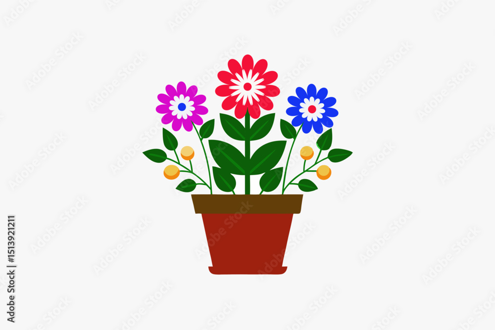 flowers in a pot flowers in a pot