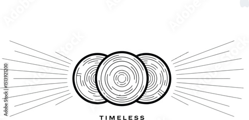 Minimalist monochrome geometric digital art of celestial bodies and planets in radiant orbit.





