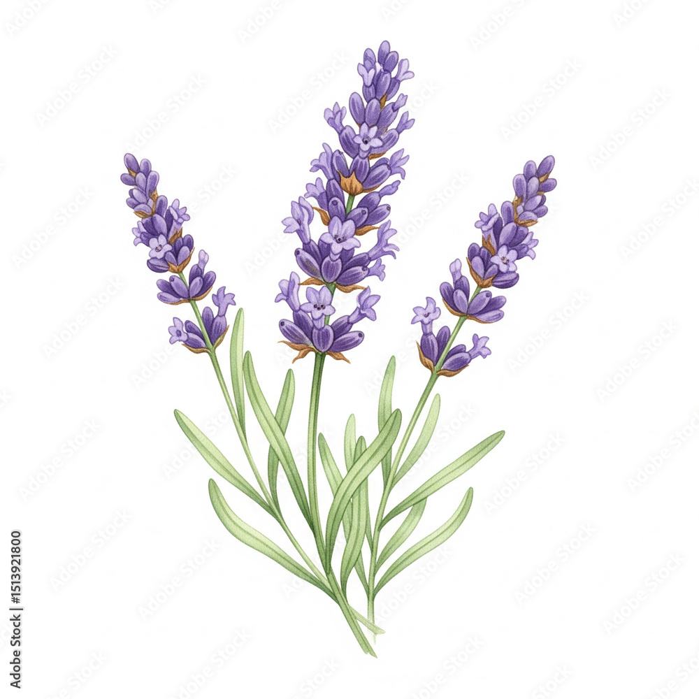 Obraz premium lavender flowers isolated on white