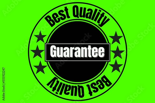 Best quality guarantee seal with green ring