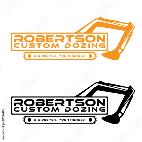 Excavator logo vector design