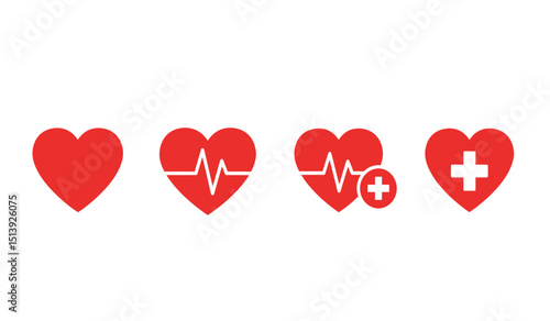 Heartbeat line icon. Emergency defibrillator sign. Automated External Defibrillator. Vector illustration.