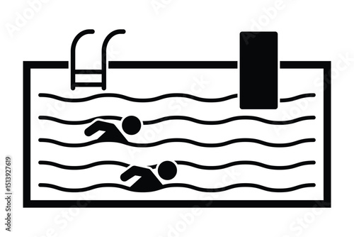 Swimming Pool icon Flat outline fill set collection. Swimming pool Vector Outline Vector Icon that can easily edit or modify. An icon of swimming pool is up for use. aquapark vector icon with editable