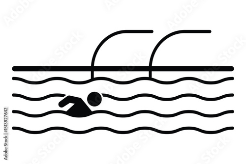 Swimming Pool icon Flat outline fill set collection. Swimming pool Vector Outline Vector Icon that can easily edit or modify. An icon of swimming pool is up for use. aquapark vector icon with editable
