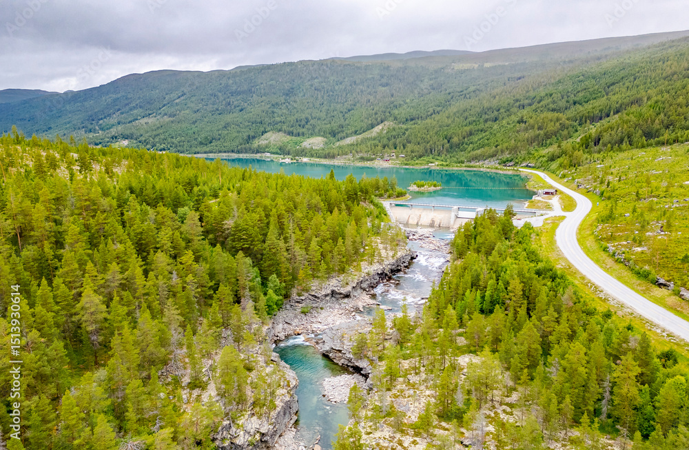 Fototapeta premium Heggjebottvatnet in Norwegen