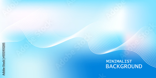 Abstract blue gradient background with shining lines waves.EPS 10