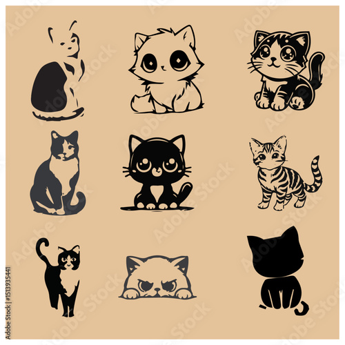 Capture the charm of playful cats in creative art to attract animal lovers worldwide 9