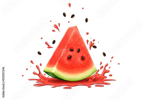 Watermelon Slice Splash