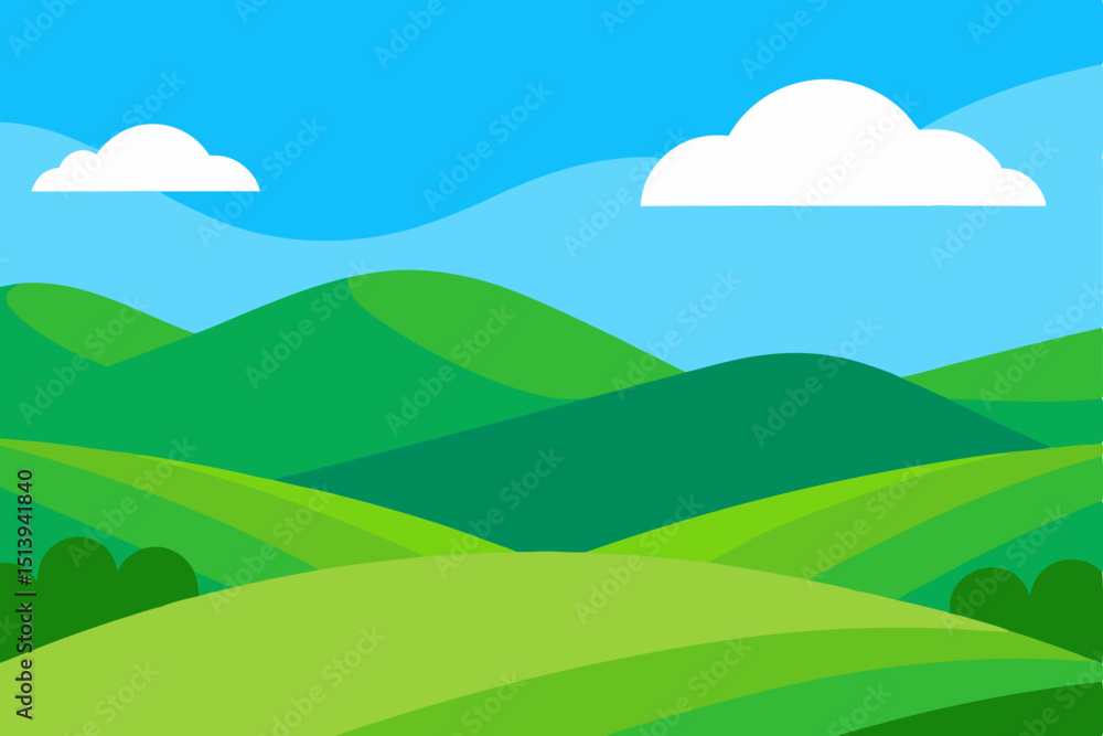 Fototapeta premium landscape with mountains and clouds