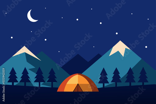 camping in the mountains