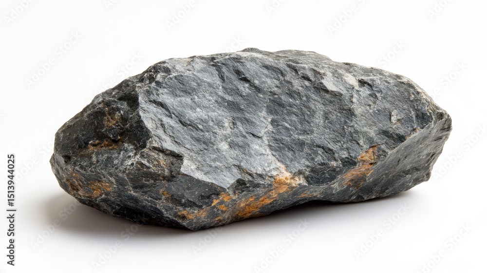 Obraz premium Examining a large rough stone geology study indoor natural light close-up rock properties