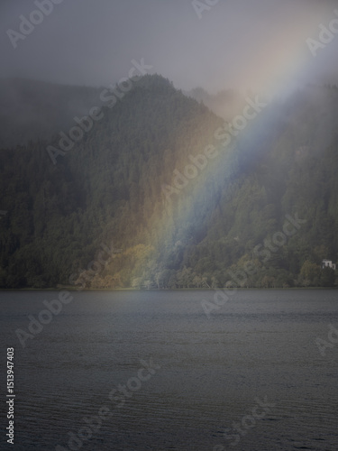 rainbow over mountians