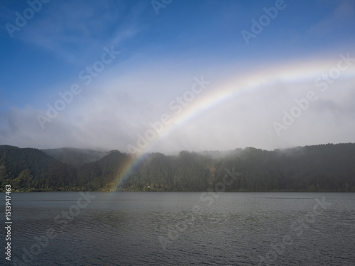 rainbow over mountians