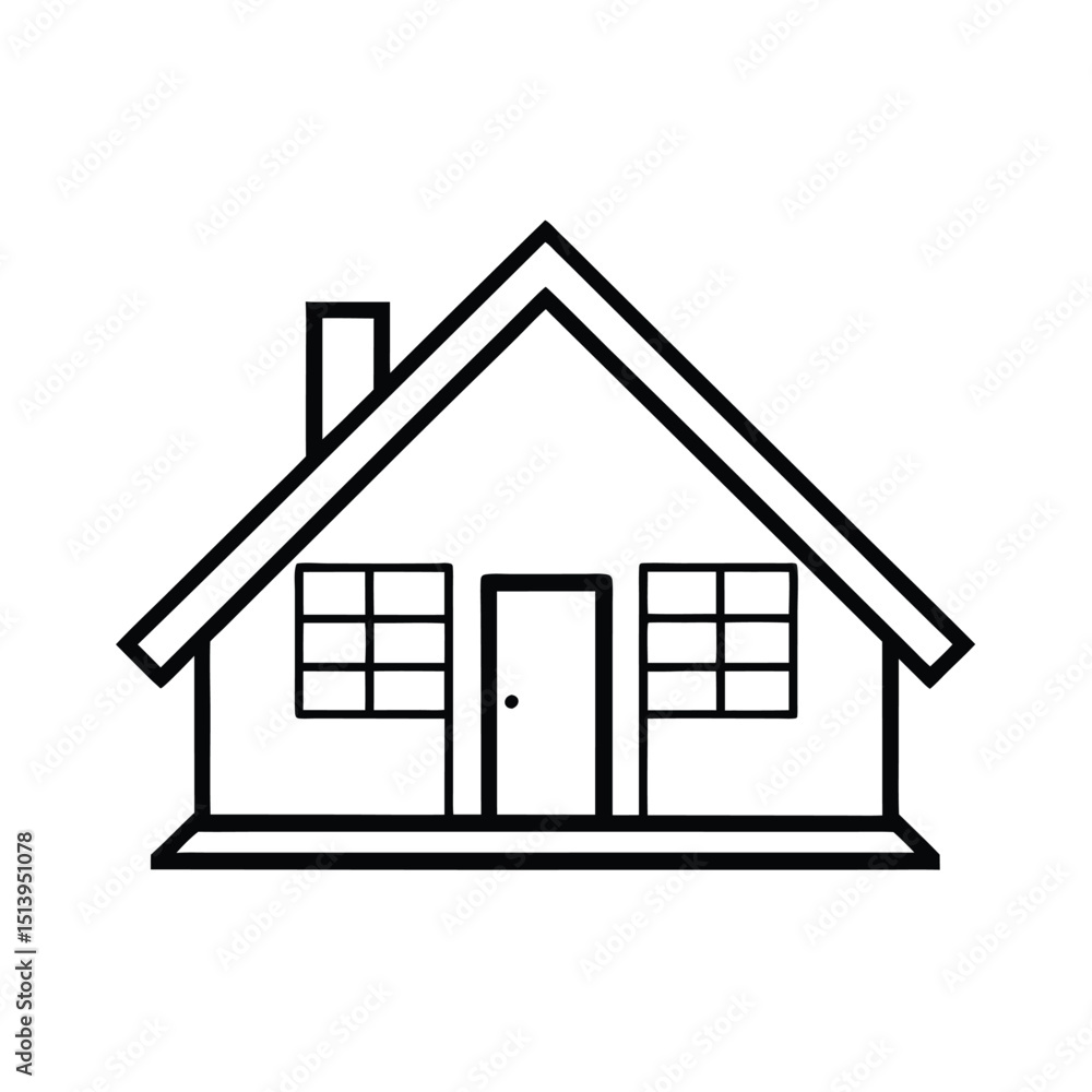 house vector icon line art on transparent background house vector icon line art on transparent background