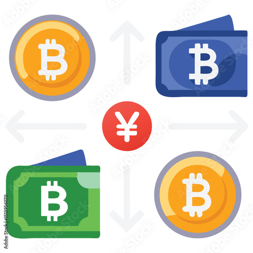 Modern currency and money transaction icons for finance apps with sleek professional vector design
