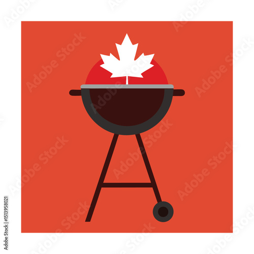 Canadian bbq grill summertime canada day celebration