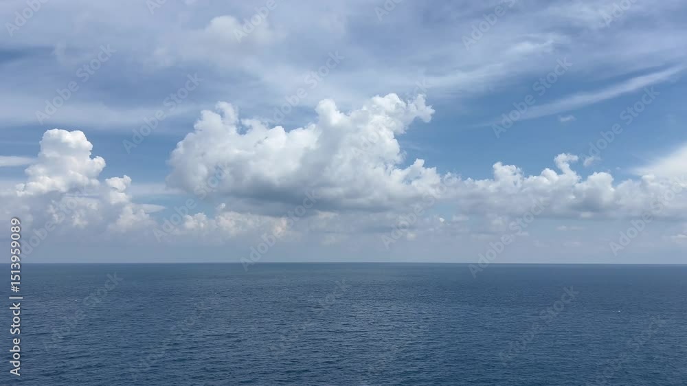Blue sky with blue sea Blue sky with blue sea