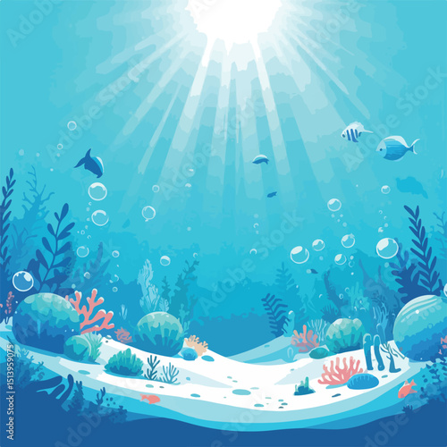 vector underwater scenery