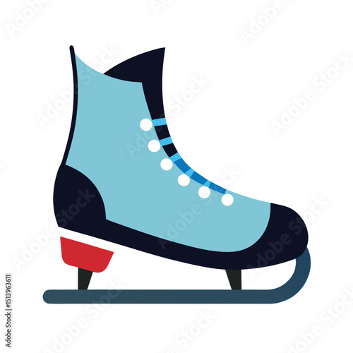 Single ice skate winter sport activity fun