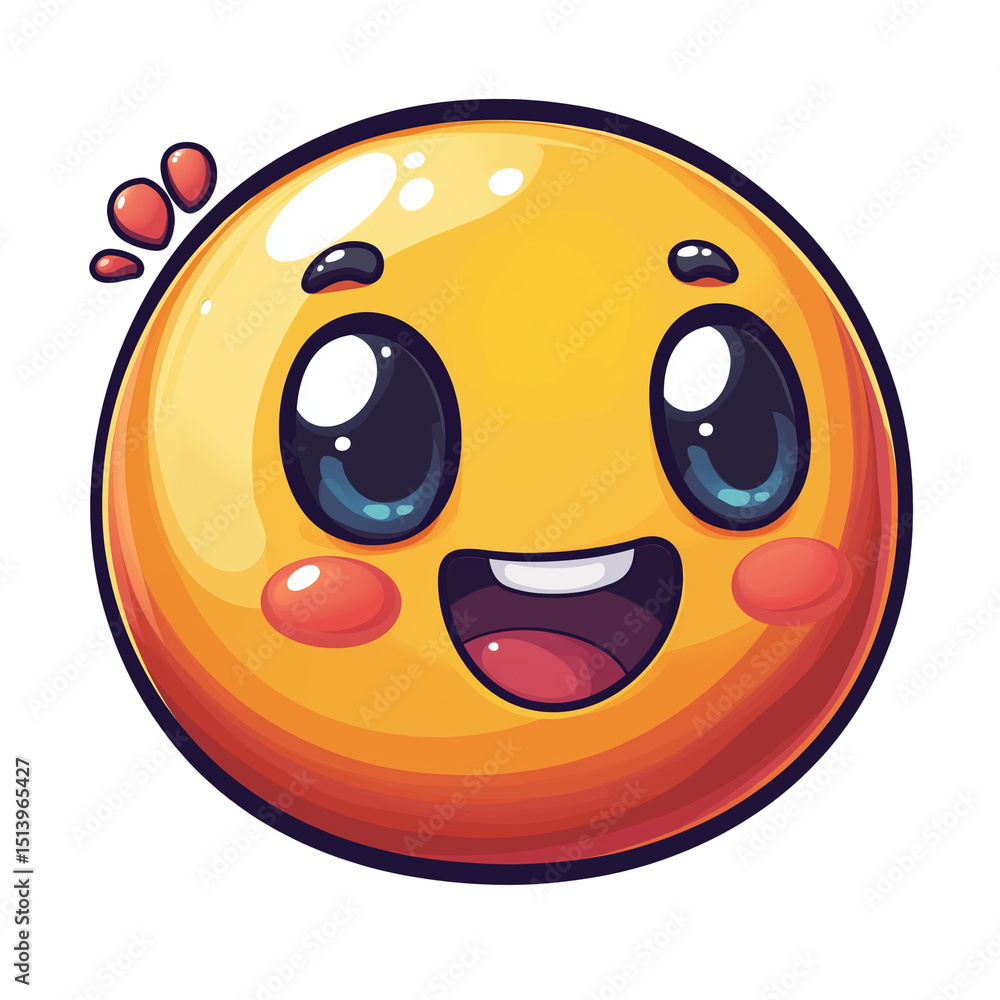 Fototapeta premium Cartoon Happy Chat Bubble Mascot for Messaging Apps – Transparent Background