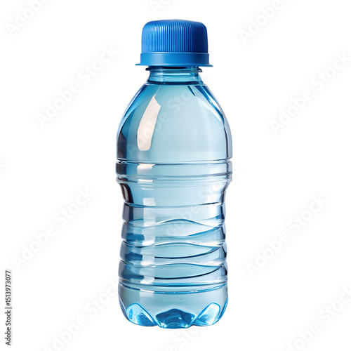 Crystal Clear Bottle With Sky Blue Cap