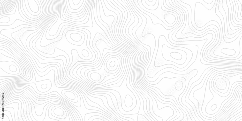 Fototapeta premium Topographic map lines contour background. Grid geographic relief topographic map pattern background vector. Vector seamless background topography stylized height of the lines map.