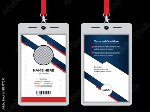 Vector ID card template design