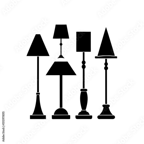 Table Lamp Illustration Clean Vector Style