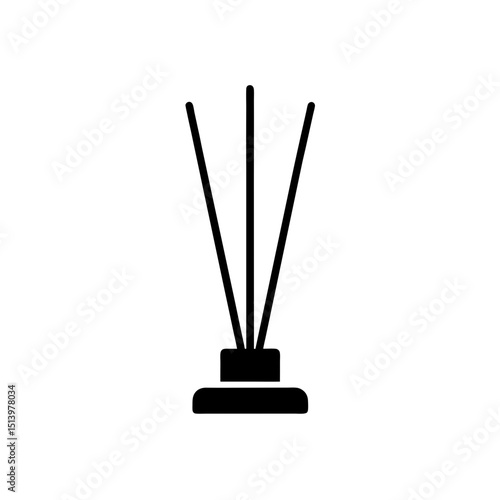 Incense Icon Vector Flat and Clean Look