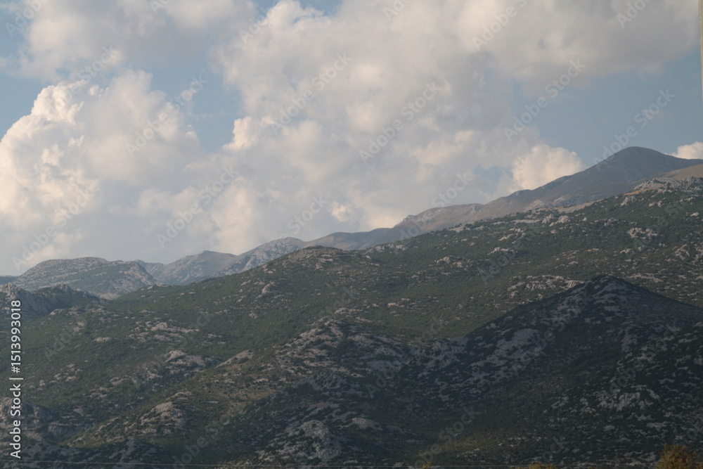 Fototapeta premium On the way to Medjugorje. Beautiful views of the mountainous areas of Bosnia and Herzegovina.