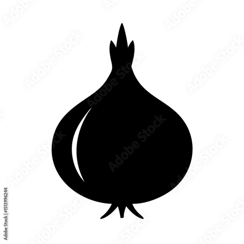 Black onion vector illustration for cooking recipes and healthy eating designs and culinary art projects